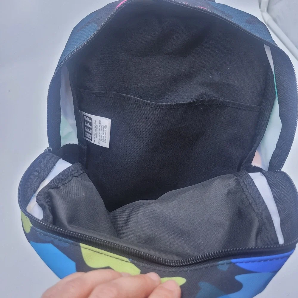Neff Mini Sling Backpack Multicolor‎ Camo Black Front Pocket Adjustable Strap